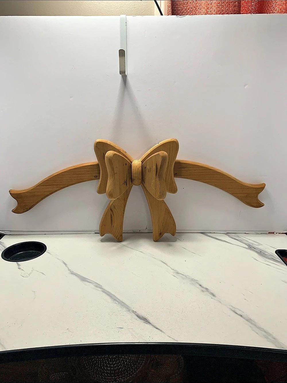 Wooden Bow Wall Decor Brown
